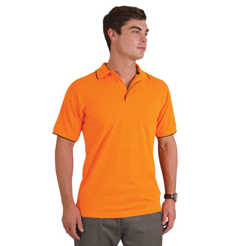 Contrast Trim Pique Knit Polo - Contact 'n Supply